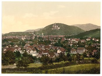 Wernigerode from the Sennhutte, Hartz, Germany