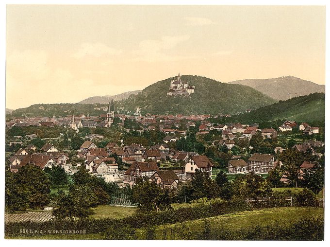 Wernigerode from the Sennhutte, Hartz, Germany