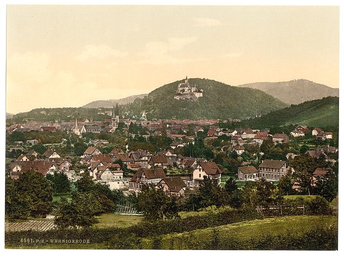 Wernigerode from the Sennhutte, Hartz, Germany