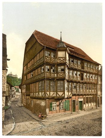 Old town hall and castle, Wernigerode, Hartz, Germany
