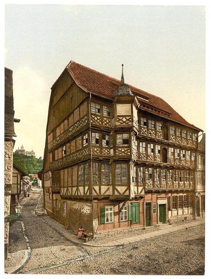 Old town hall and castle, Wernigerode, Hartz, Germany