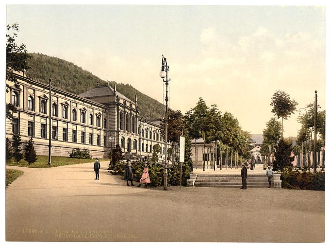 Baths. New bath house, Bad Hartzburg and Burgberg, Hartz, Germany