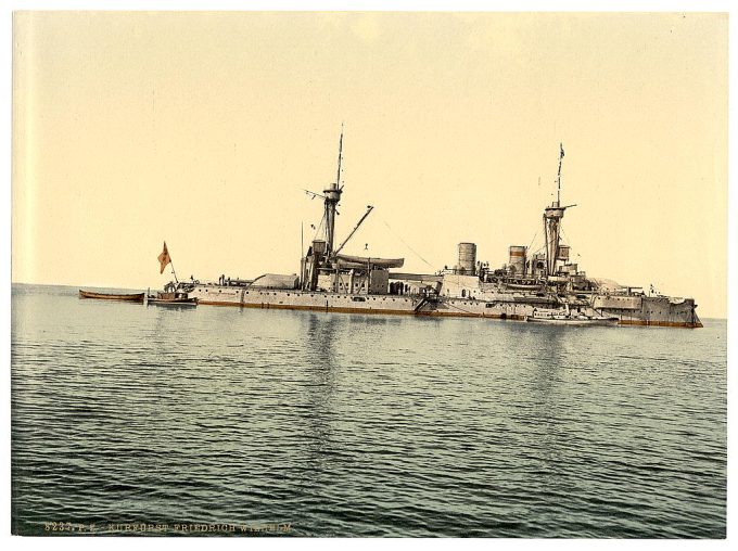 German war vessel "Kurfurst Friedrich Wilhelm", Helgoland, Germany