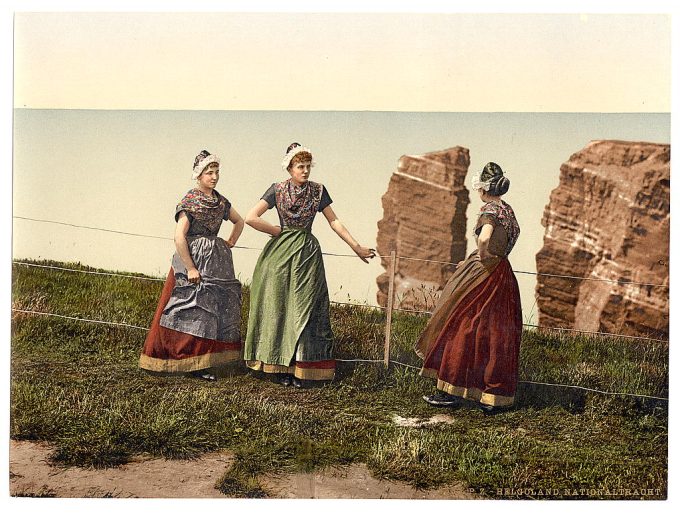 National costume, Helgoland girls, Helgoland, Germany