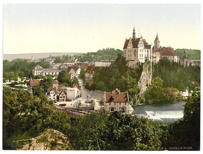 General view, Sigmarungen (i.e. Sigmaringen), Hohenzollern, Germany