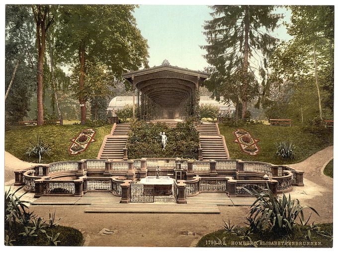 Elizabeth's Fountain, Homburg (i.e. Bad Homburg vor der Höhe), Hesse-Nassau, Germany