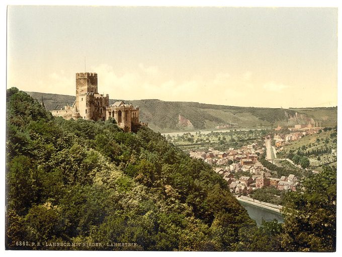 Lahneck and Nieder-Lahnstein Castle, Hesse-Nassau, Germany