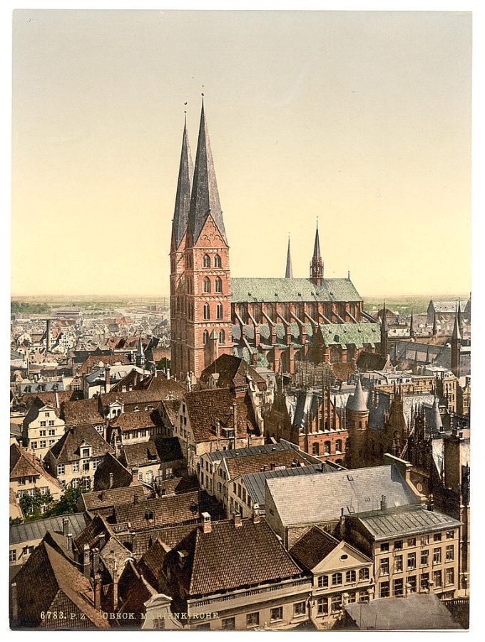St. Mary's, from St. Peter's Clock Tower, Lubeck, Germany