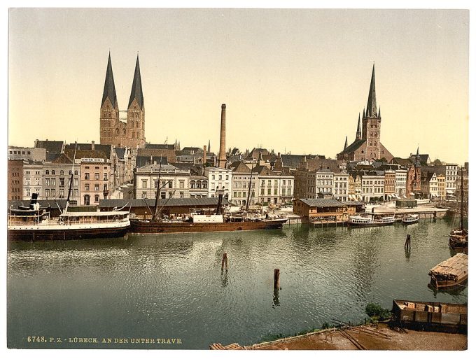 The Unter Trave, near Holsenthor, Lubeck, Germany