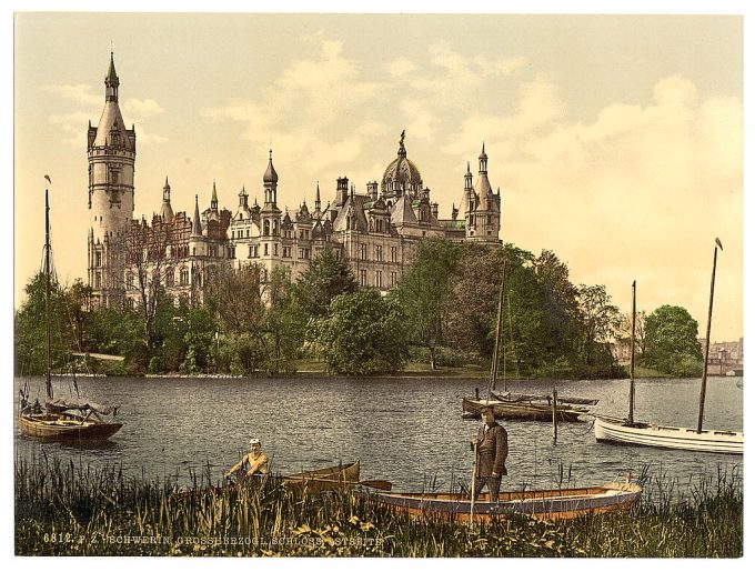 The ducal castle, east side, Schwerin, Mecklenburg-Schwerin, Germany