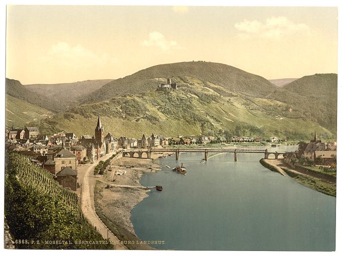 Bernkastel (i.e., Bernkastel-Kues) and Burg Landshut, Moselle, valley of, Germany