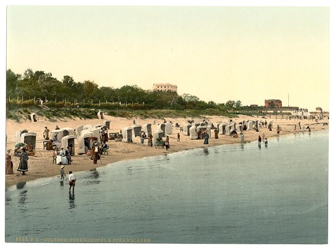 Hotel and beach, Colberg, Pommeraina, Germany (i.e.,Kolobrzeg, Poland)