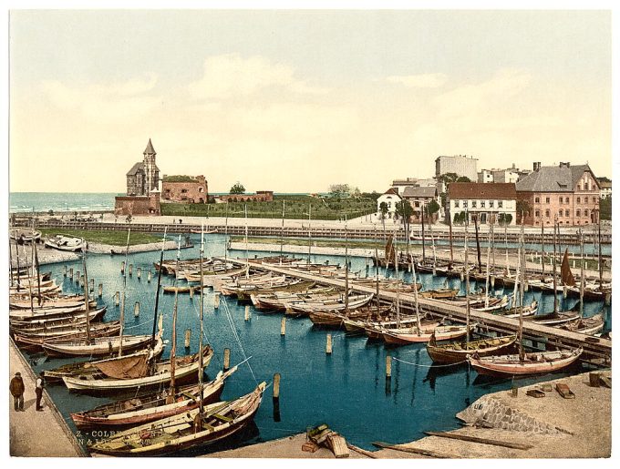 Harbor and pilot station, Colberg, Pommeraina, Germany (i.e.,Kolobrzeg, Poland)