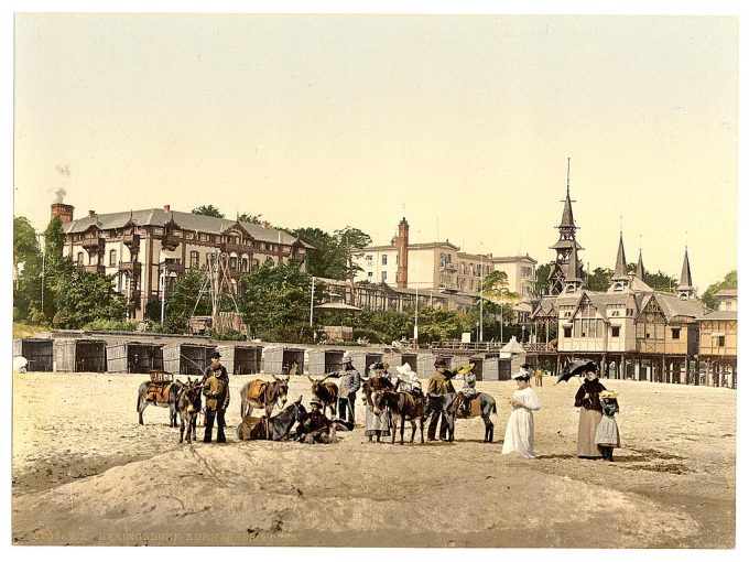 Casino and pier, Heringsdorf (i.e., Seebad Heringsdorf), Pommeraina, Germany