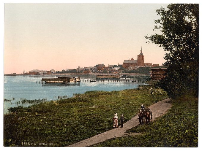 General view, from Promenade, Stralsund, Pommerainasic], Germany