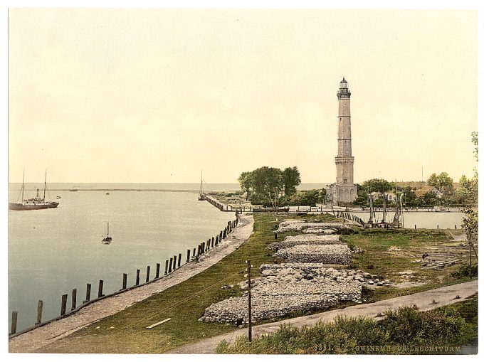 Lighthouse, Swinemunde, Pommeraina, Germany (i.e., Swinoujscie, Poland)