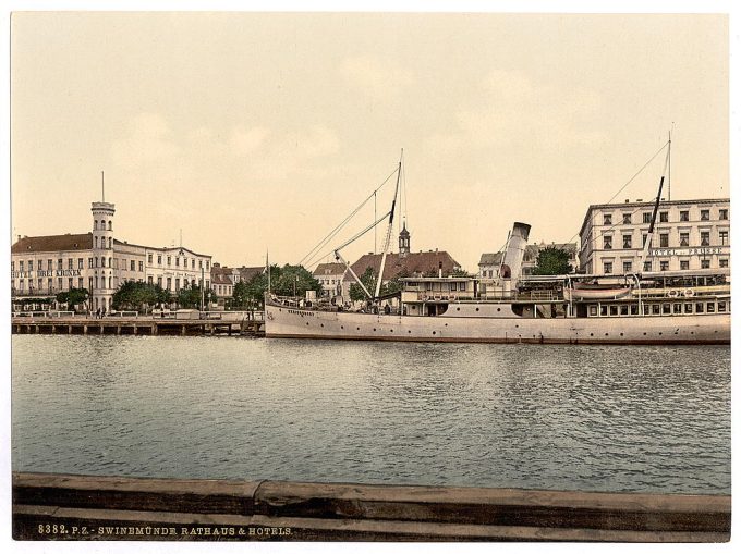 Court house and hotels, Swinemunde, Pommeraina, Germany (i.e., Swinoujscie, Poland)