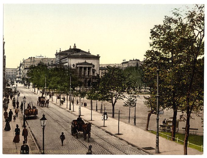 Wilhelmsplatz and theatre, Posen, Germany (i.e., Poznan Poland)