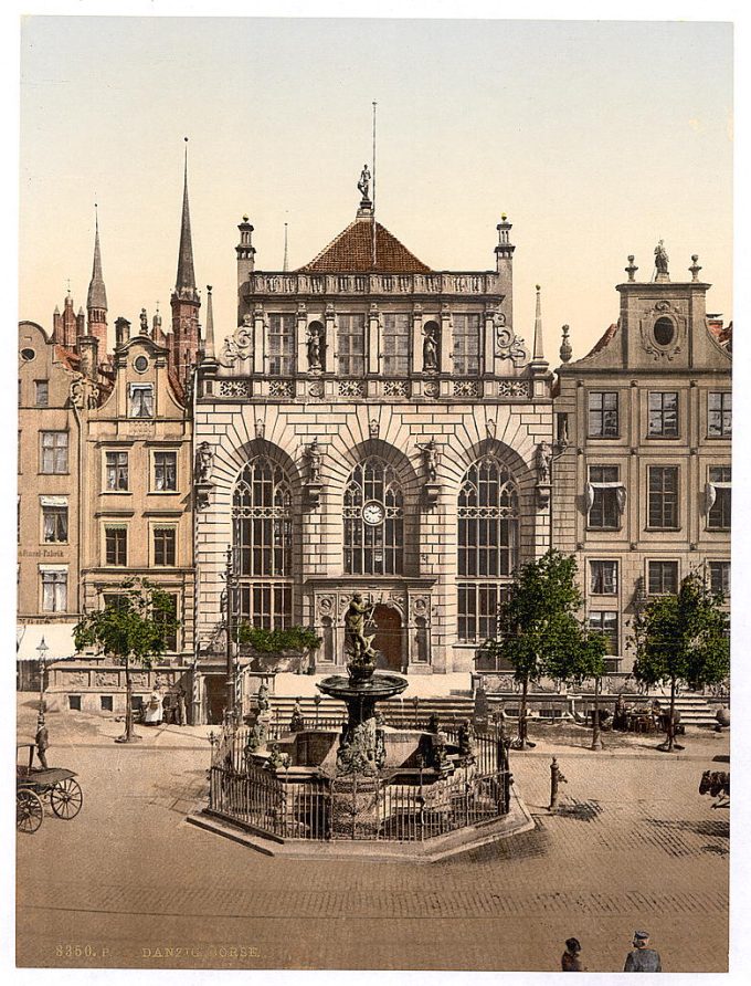 The Exchange and Artushof, Danzig, West Prussia, Germany (i.e., Gdansk, Poland)