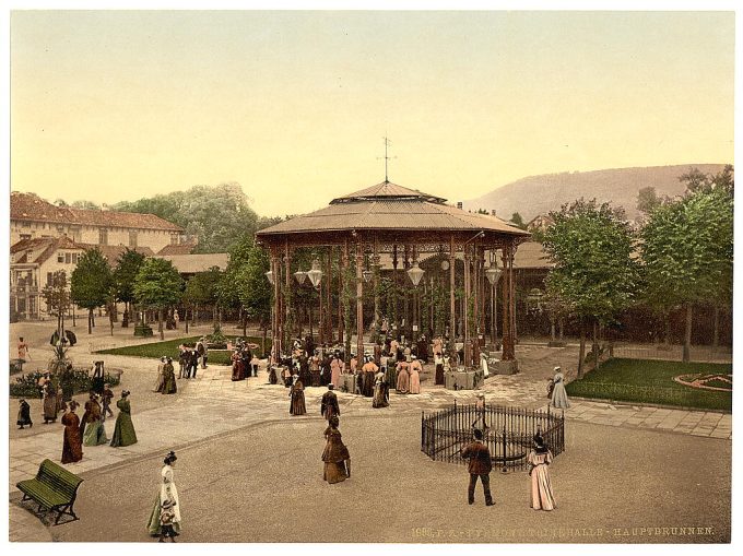 Drinking fountain, Pyrmont (i.e., Bad Pyrmont), Germany