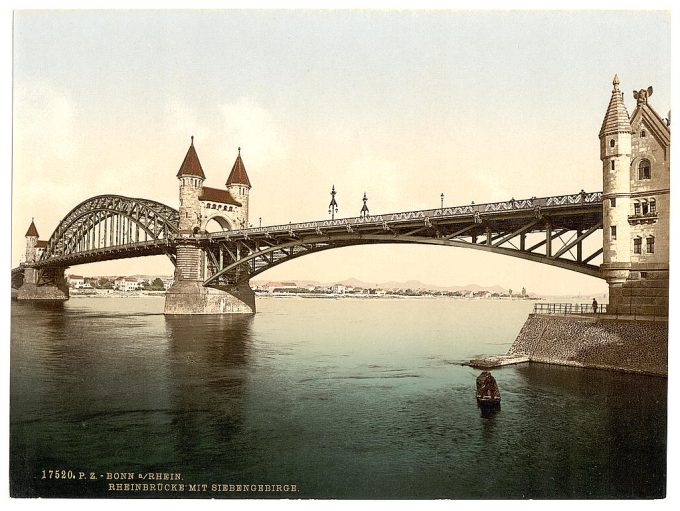 Rhine Bridge and Siebengebirge, Germany