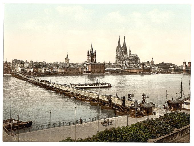 General view, Cologne, the Rhine, Germany