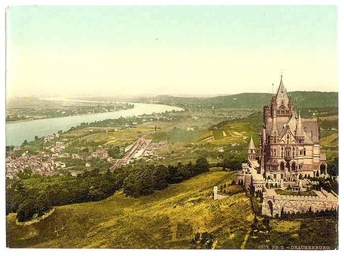 Drachenburg and Konigswinter, the Rhine, Germany