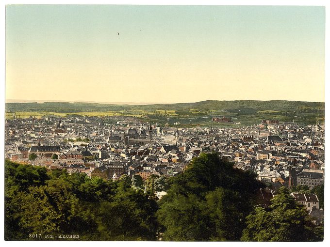 General view, Aachen, the Rhine, Germany