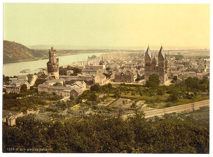 General view, Andernach, the Rhine, Germany