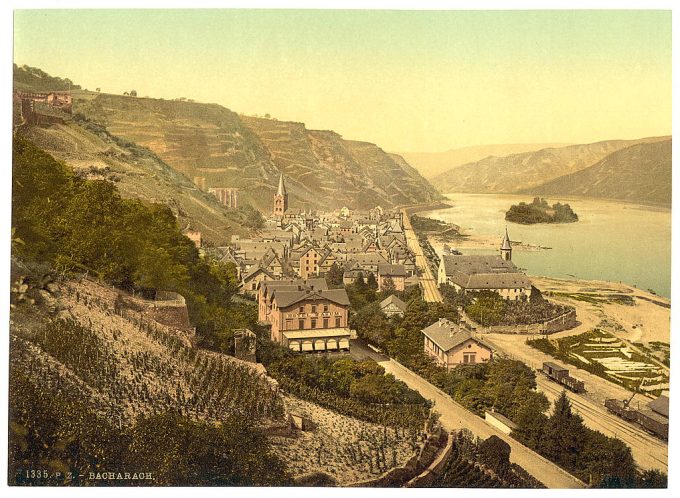 General view, Bacharach, the Rhine, Germany