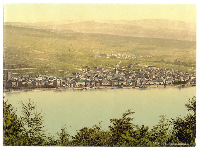 General view, Rüdesheim, the Rhine, Germany