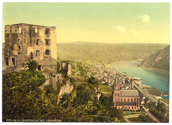 Schonburg and Oberwesel, the Rhine, Germany