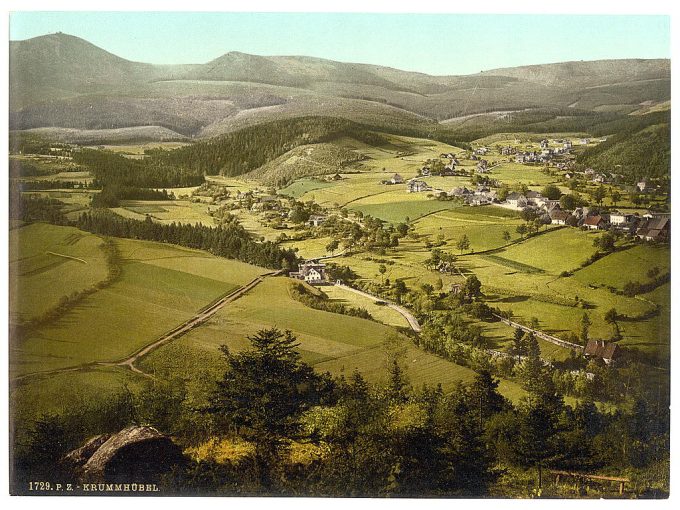 Krummhubel, with the High Mountains, Riesengebirge, Germany (i.e., Karpacz, Poland)