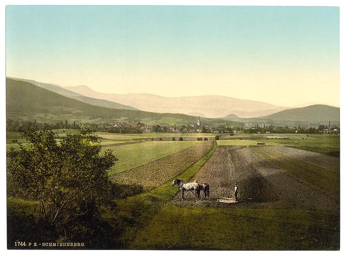 Schmiedeberg, with the Hochgebirge, Riesengebirge, Germany