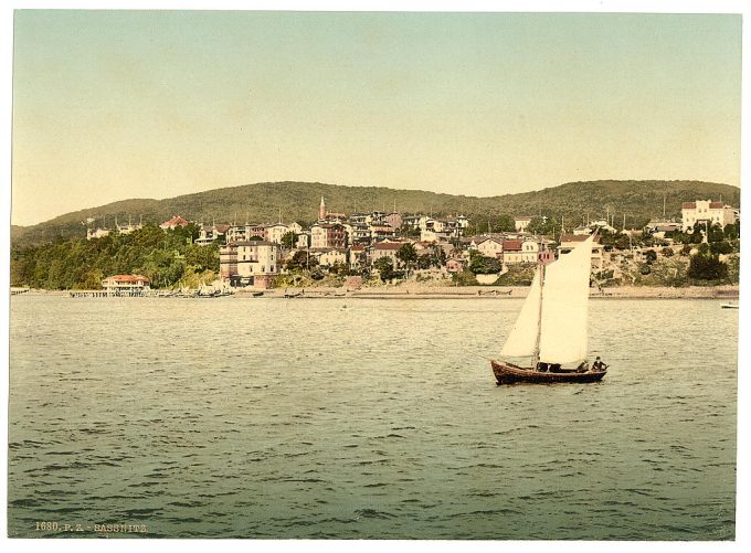 Sassnitz, seen from the water, Isle of Rugen, Germany