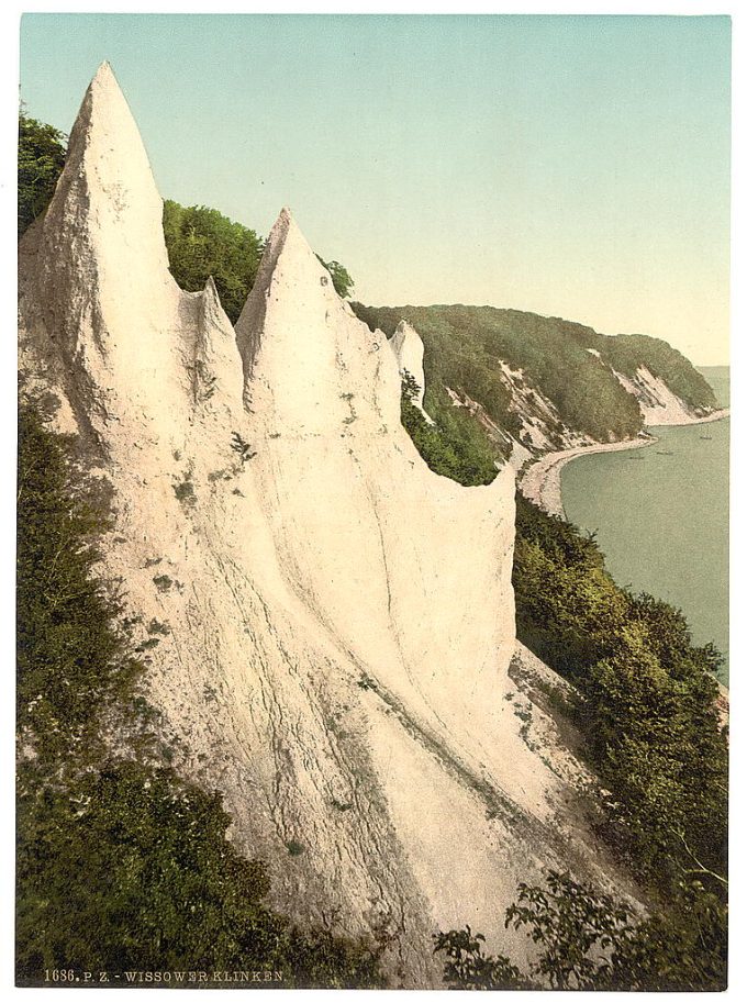 The Wissower Klinken, seen from the west, Isle of Rugen, Germany