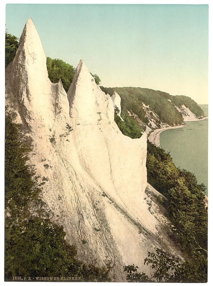 The Wissower Klinken, seen from the west, Isle of Rugen, Germany