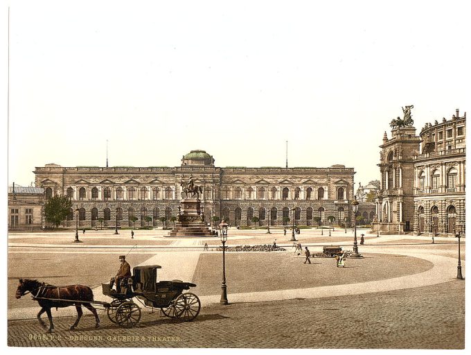 Gallery and Theatre, Altstadt, Dresden, Saxony, Germany