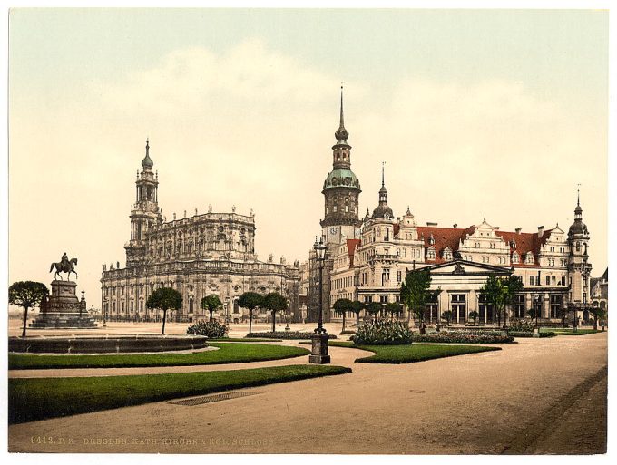 Church and Royal Castle, Altstadt, Dresden, Saxony, Germany