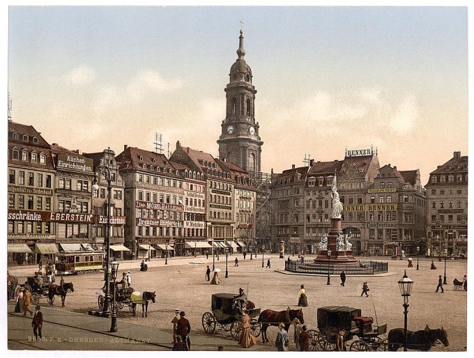 Old Market, Altstadt, Dresden, Saxony, Germany