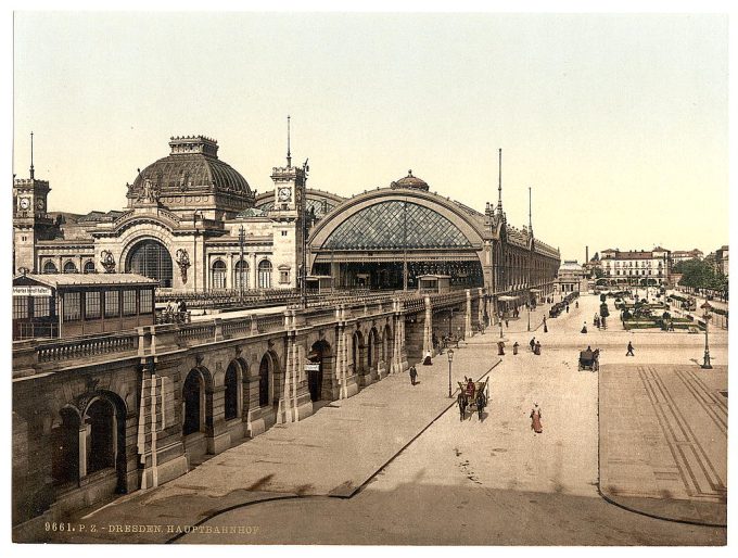 Railway buildings, Altstadt, Dreseden, Saxony, Germany