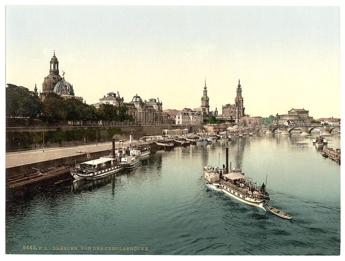 The Carola Bridge, Altstadt, Dresden, Saxony, Germany