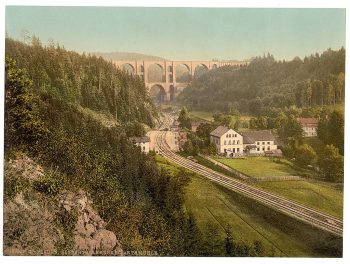 Elster Valley Bridge and the Barth Mill, Plauen, Saxony, Germany