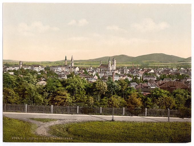 Zittau, towards the Jeschken, Saxony, Germany