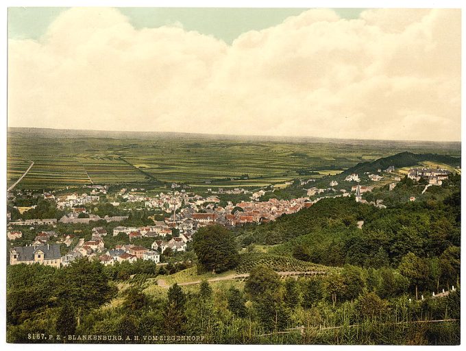 Blankenburg, from the Ziegenkopf, Hartz Mountains, Germany