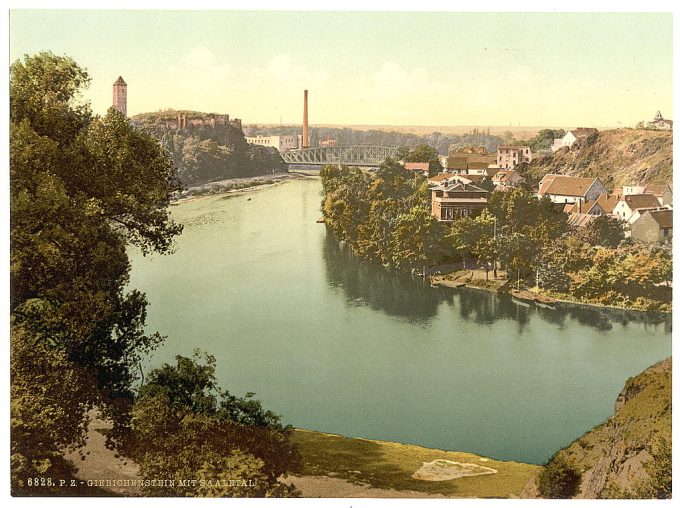 Giebichenstein Ruins and Valley of the Saale, Halle, German Saxony, Germany