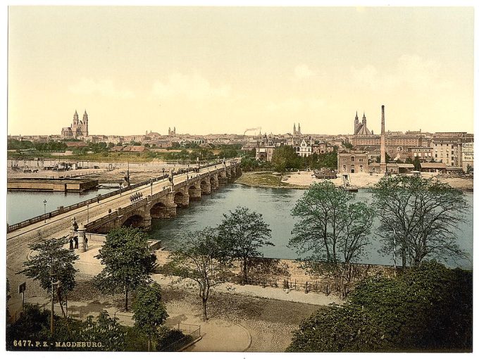 General view, Madgeburg, German Saxony, Germany