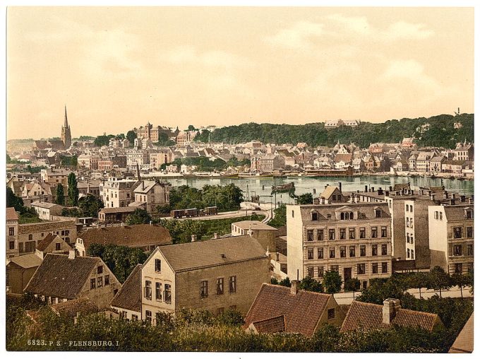 Flensburg, view from Ballastberg, I., Schleswig-Holstein, Germany