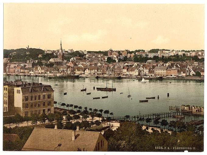 Flensburg, view from Ballastberg, II., Schleswig-Holstein, Germany