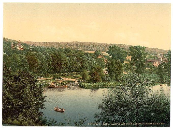 View of Dicksee (i.e., Dieksee) near Gremsmuhlen, Kiel, Schleswig-Holstein, Germany